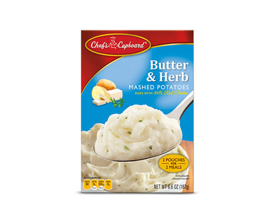 Chef's Cupboard Sour Cream & Chives or Butter & Herb Mashed Potatoes