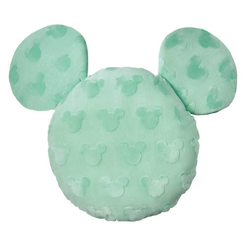 16" X 16" Mickey Shaped Pillow, Green