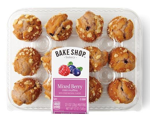 Bake Shop Mini Muffins Mixed Berry or Lemon Poppy Seed - Aldi - US ...