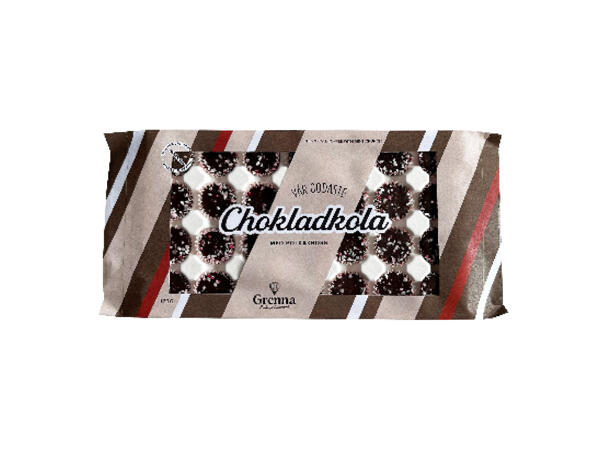 Chokladkola med polkakross