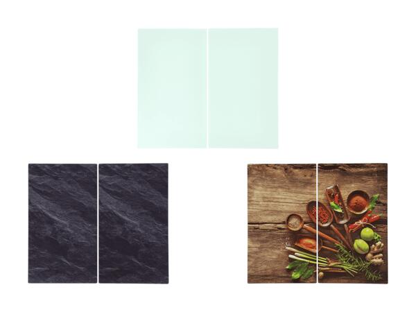 Glas-Herdabdeckplatten, 2er-Set