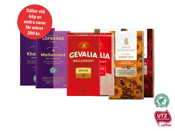 Kaffe, olika sorter
