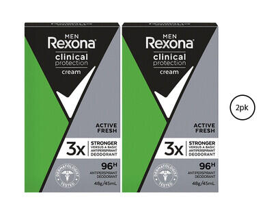 Rexona Clinical Protection Antiperspirant Deodorant 96 Hour 2 x 48g