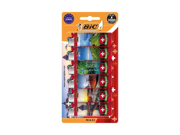 Briquet Maxi Swiss Cross BIC, 6 pièces