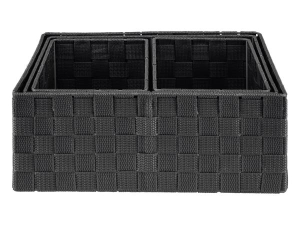 Storage basket set, 4 pieces or hanging storage basket