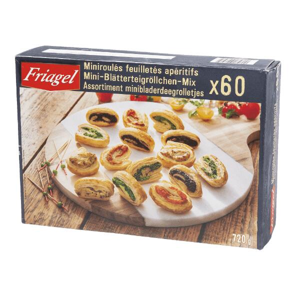 Miniroulés feuilletés, 60 pcs