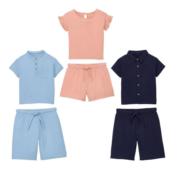 LILY & DAN(R) 				Musselin-T-Shirt und -Shorts