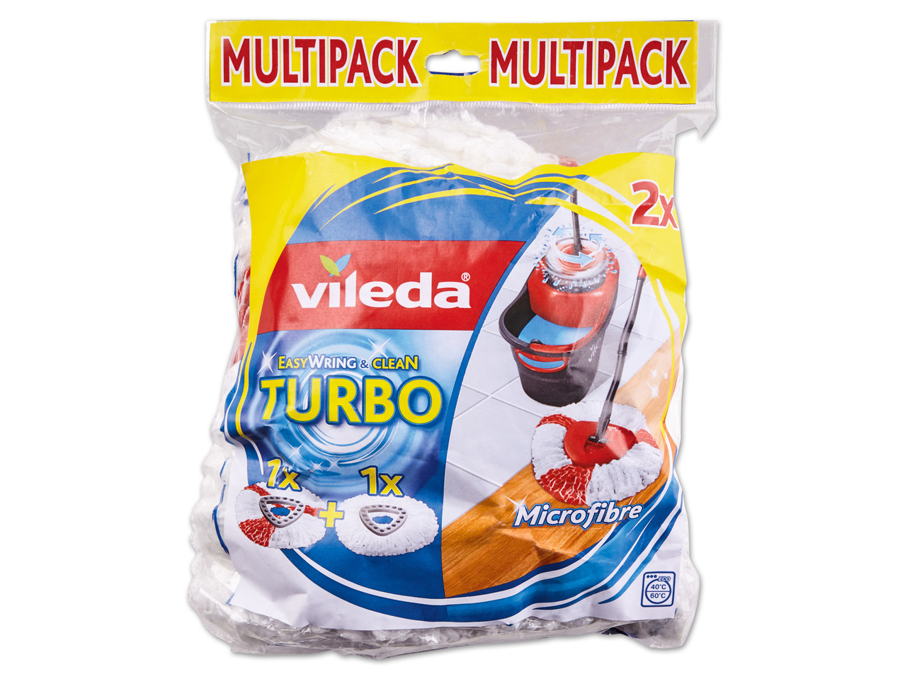 VILEDA(R) „Easy Wring & Clean" Ersatzwischmopp, 2-tlg. Set