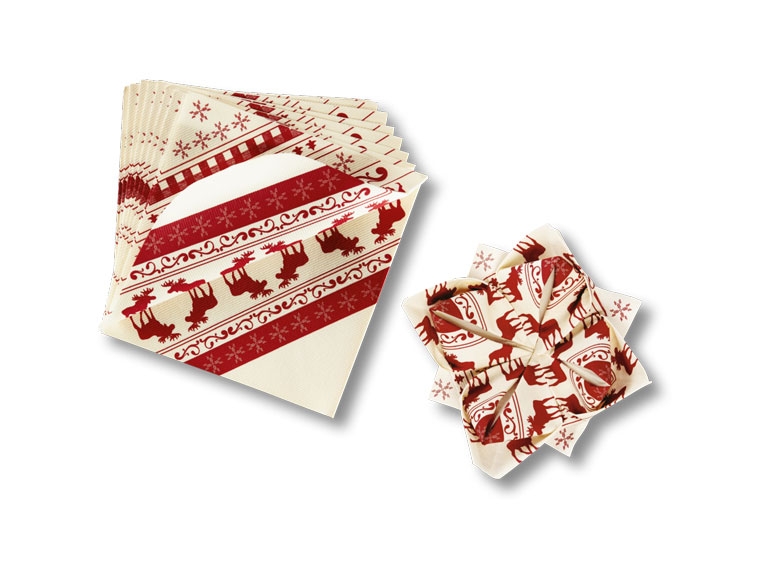 Serviettes en papier, lot de 12