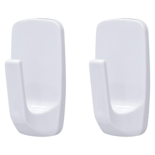 Easy Home White Large Hooks - 2pk