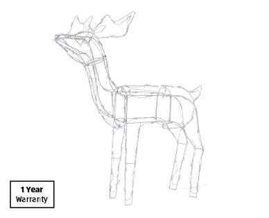 LED Solar Reindeer Light