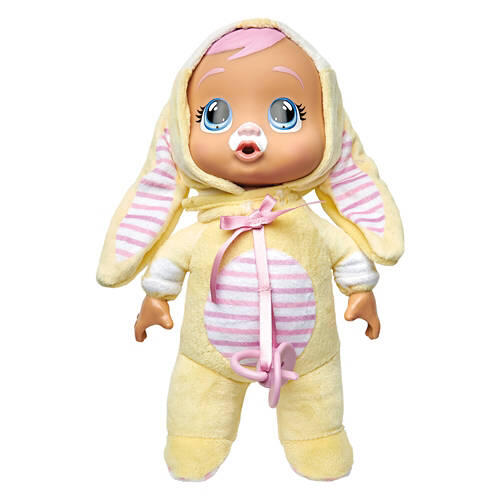 9.8" Tall Easter Cry Baby Doll - Yellow Bunny Sally