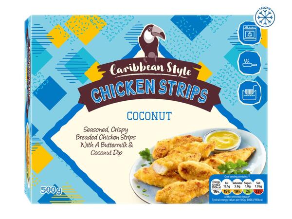 Chicken Strips with Buttermilk & Coconut Dip