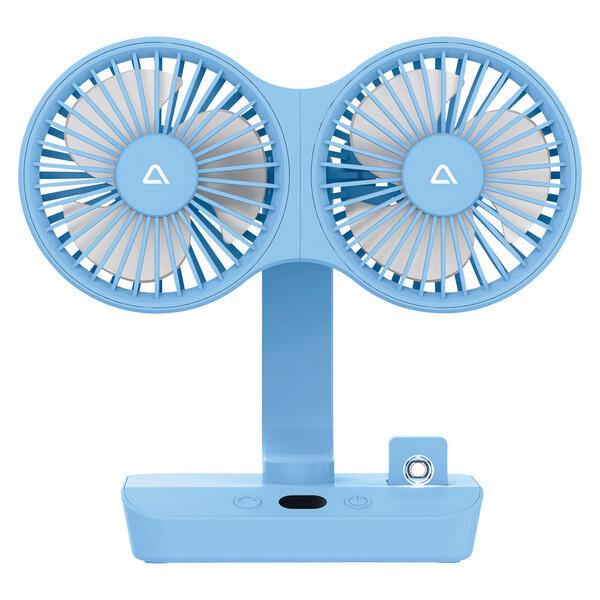 Ambiano Blue Adjustable Dual Headed Fan