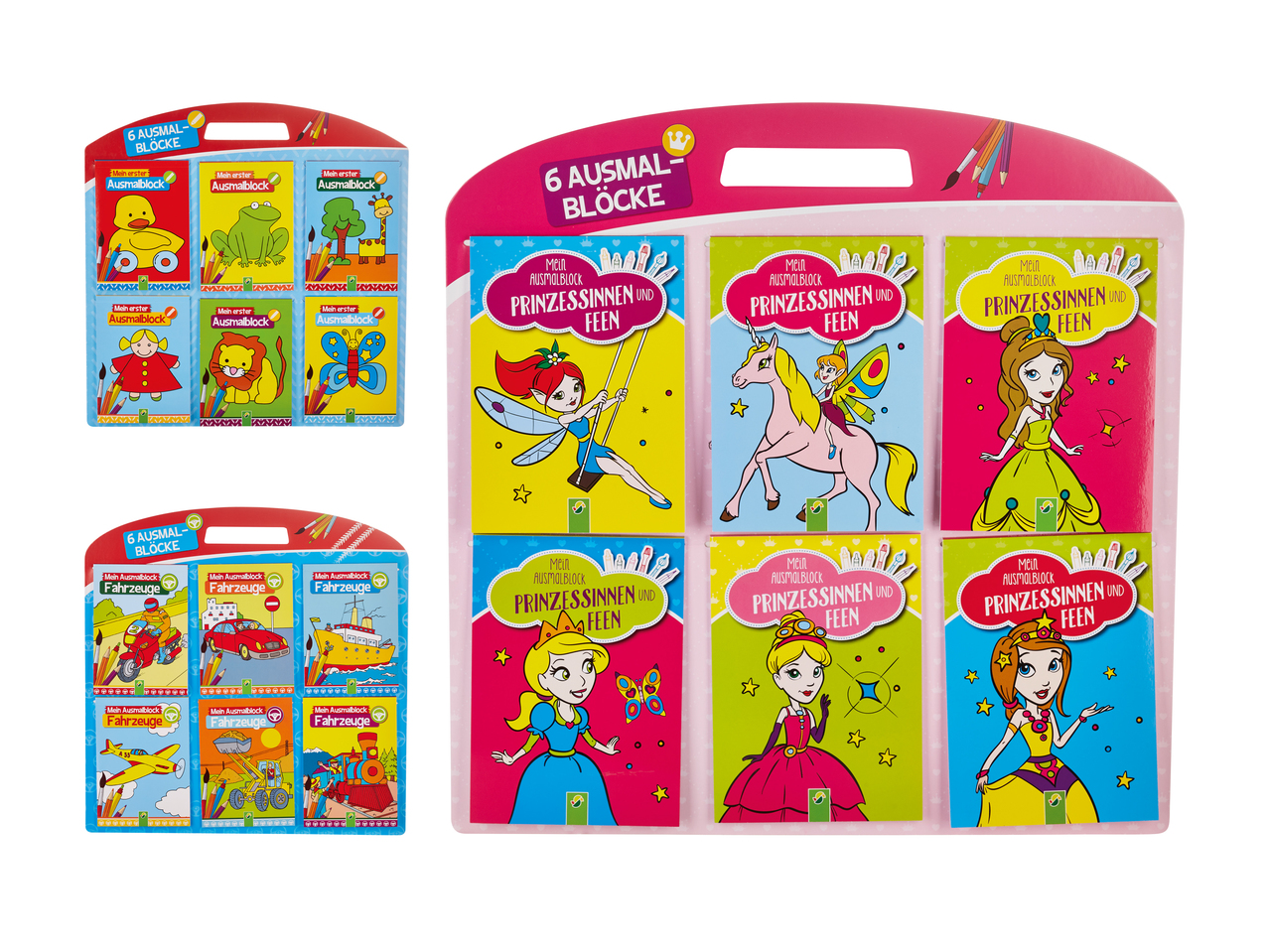 Mini-blocs de coloriage, lot de 6
