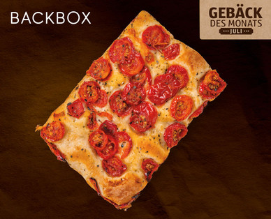 BACKBOX Italienische Focaccia mit Kirschtomaten