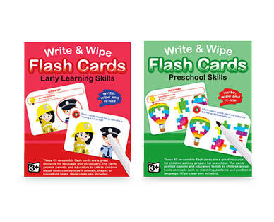 Write & Wipe Learning Flash Cards