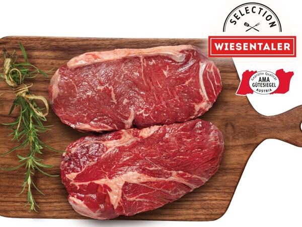 Frisches Rumpsteak oder Rib-Eye-Steak