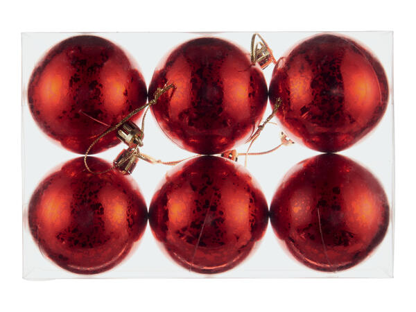 Livarno Home Christmas Baubles - 6 pack