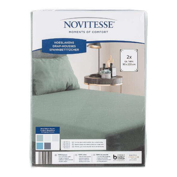 NOVITESSE(R) Satijnen hoeslaken XXL, 2 pers.