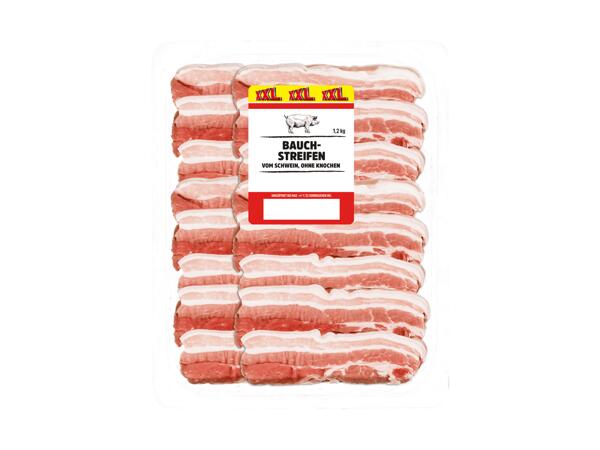 Frische Schweinebauch-Streifen