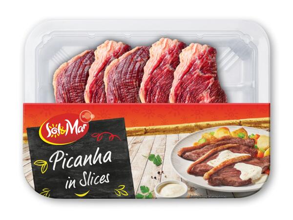 SOL & MAR/​MEAT GROUP Oksepicanha i skiver eller okseflanksteak