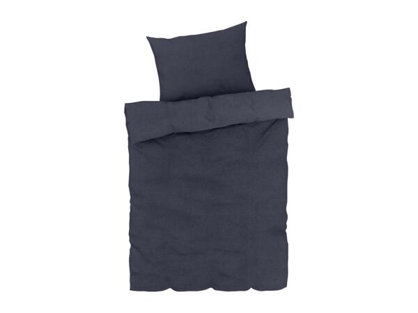 Livarno Home Linen-Blend Bedlinen - Single - Black