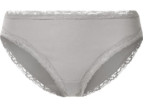 Ladies' Ribbed Briefs with Lace