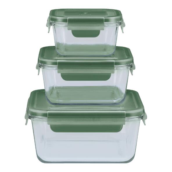 CROFTON(R) Récipients alimentaires en verre, 3 pcs