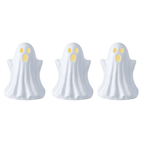 3 Pack Small Ghosts Shaped LED Ceramic