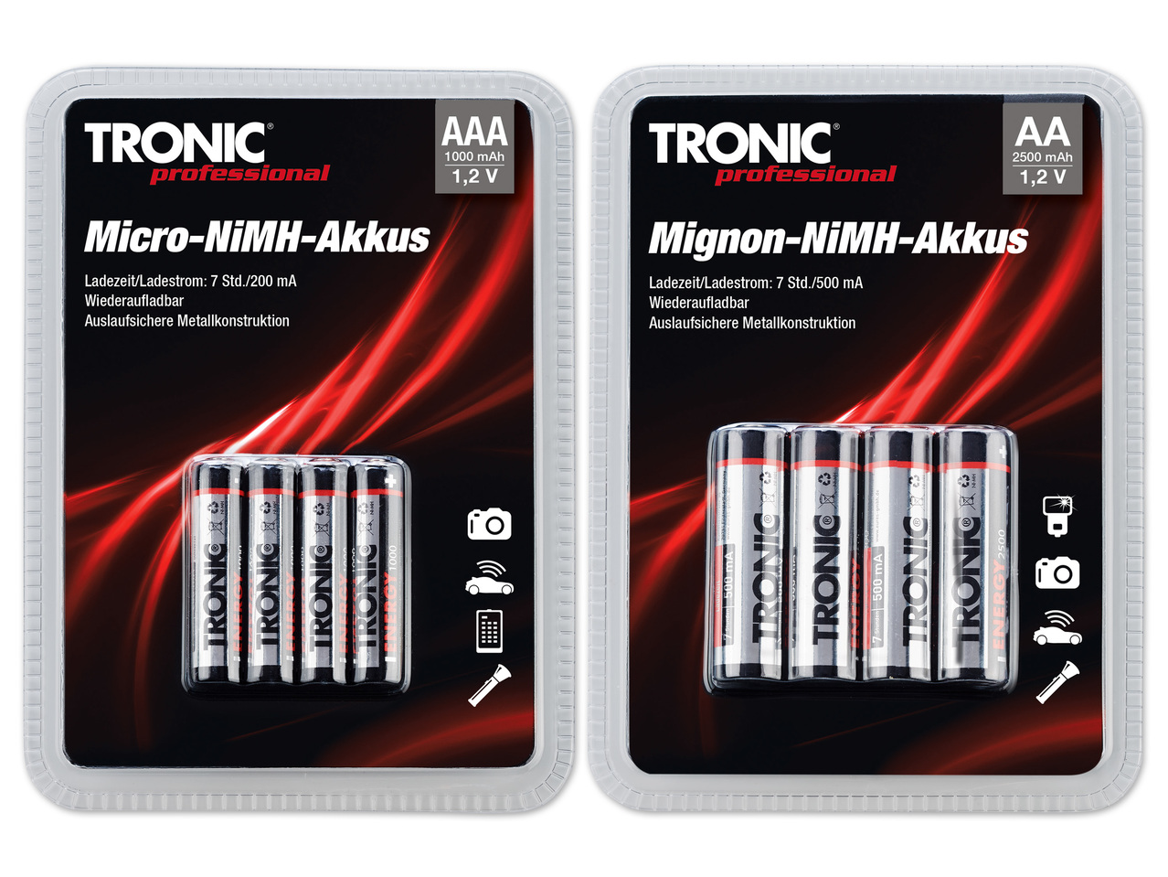 TRONIC(R) NiMH-Akku-Sortiment