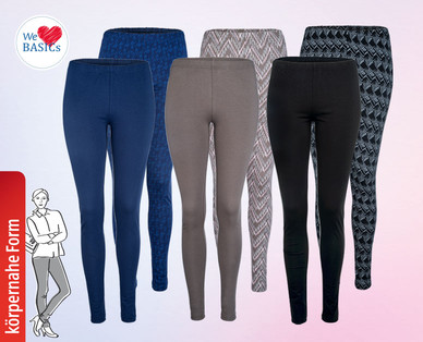 WE LOVE BASICS Damen-Leggings, Doppelpkg.