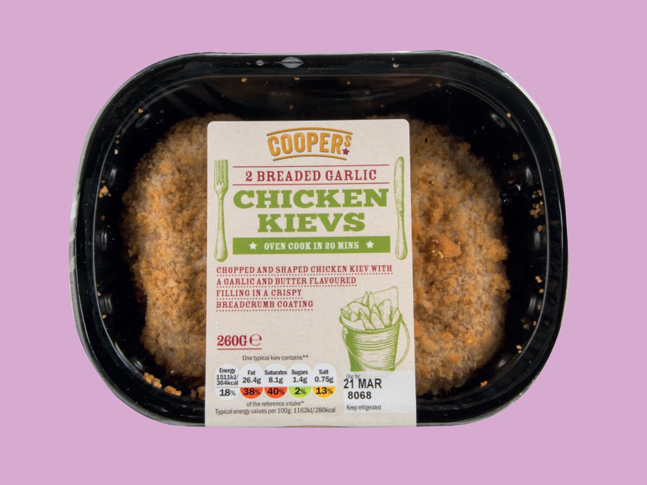 COOPERS 2 Garlic Chicken Kievs