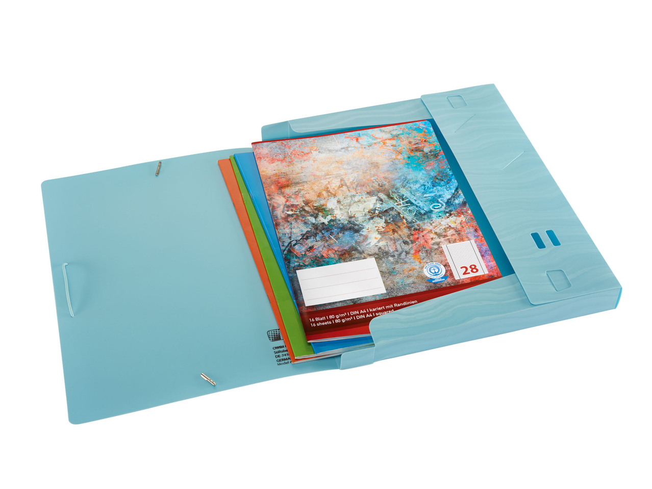 Folder for Documents with Elastic or Ring Binder