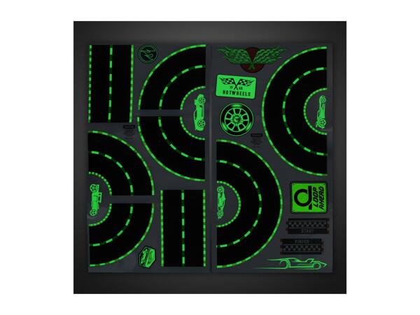Hot Wheels Glow-in-The-Dark Wall Decals