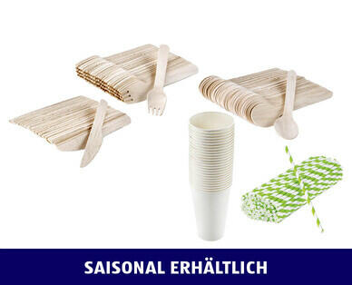 BBQ 
 EINWEG-ARTIKEL AUS PAPPE/HOLZ