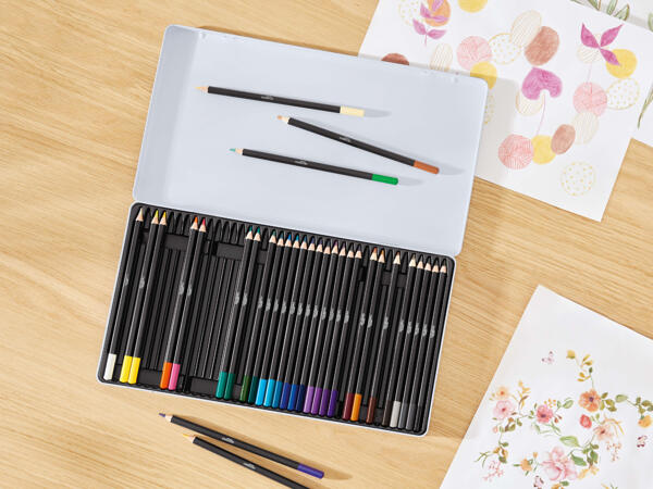 Crayons de couleur pour artiste, lot de 40