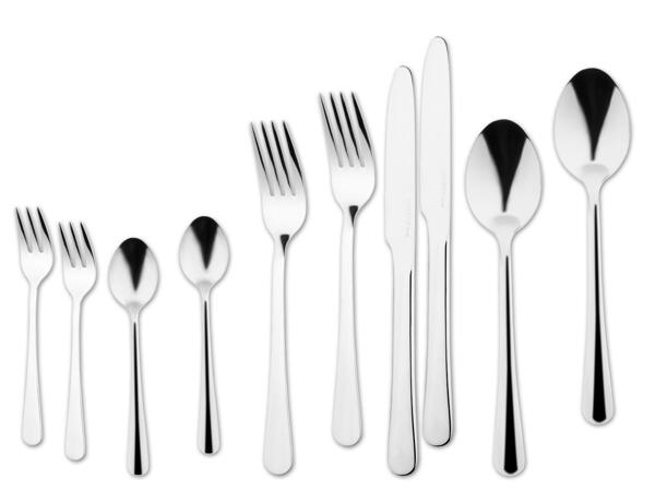 Edelstahl-Besteck-Set, 60-teilig
