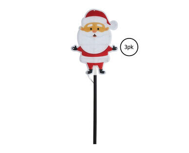 LED Solar Character Stake Lights 3pk