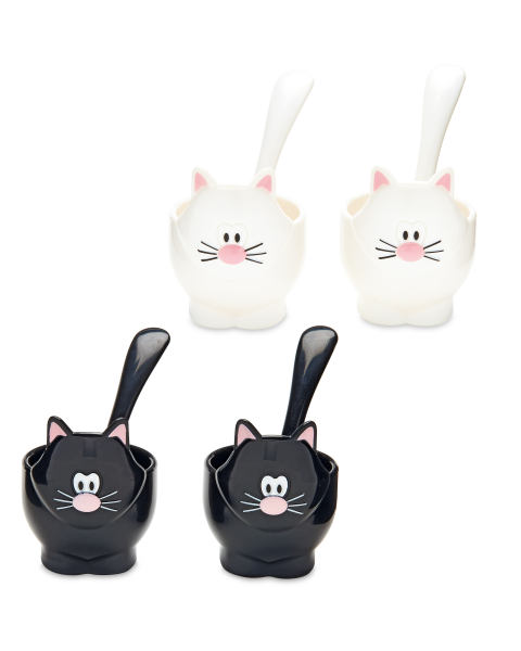 Cat Egg Cup And Spoon 2-Pack