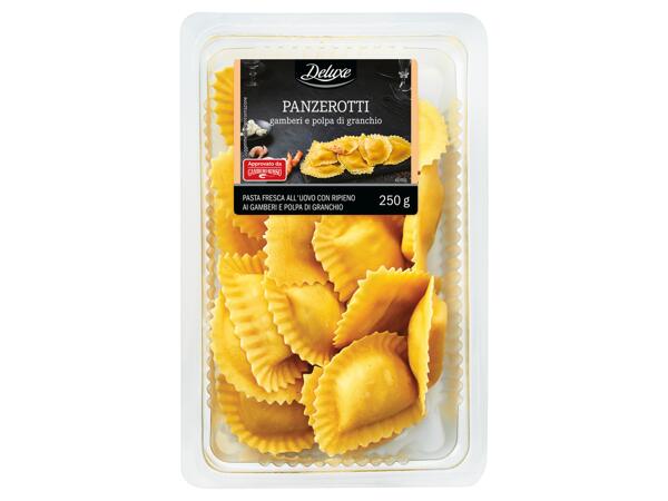 Panzerotti with prawn and crab filling
