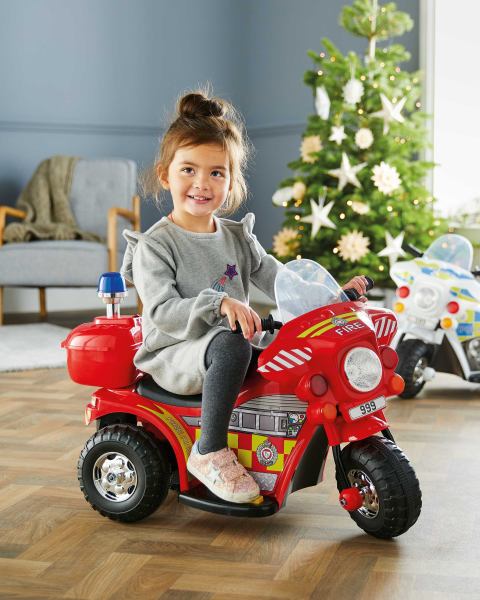 6v Ride On Fire Engine Bike