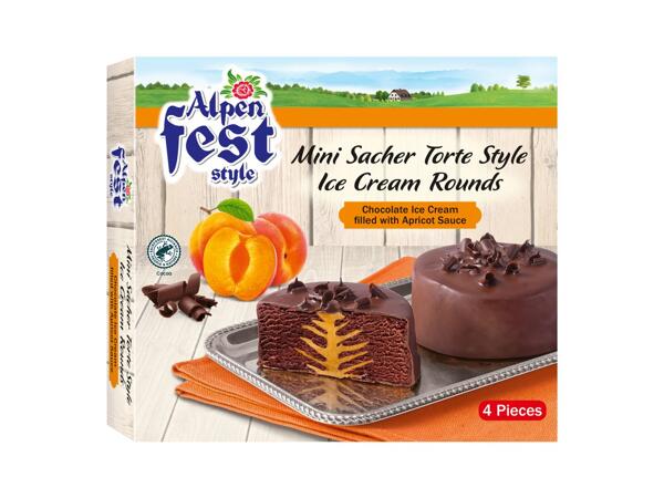 Mini Sacher Torte Ice Cream Rounds