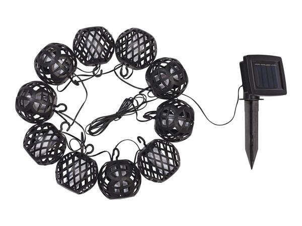 Livarno Home Solar Flaming Lantern String Lights