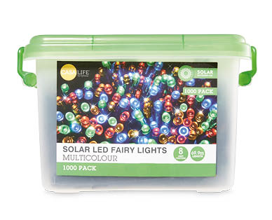 1000 LED Solar Fairy String Lights