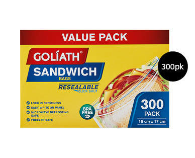 Resealable Sandwich Bags 300pk