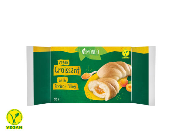 Vegansk aprikosfylld croissant