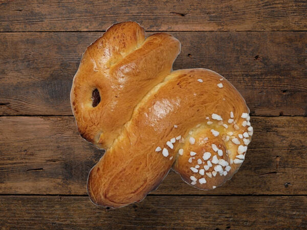 Coniglietto di Pasqua con granella di zucchero