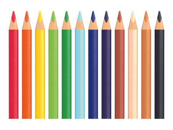 Crelando Jumbo Colouring Pencils - Pack of 12