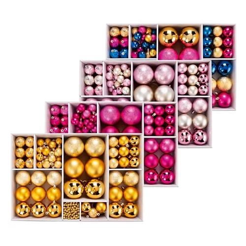 HOME CREATION Baumschmuck Kunststoff, 82-teilig
